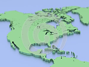 A 3D map of North America