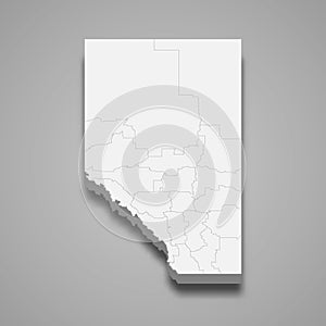 3d map province of Canada Template for your design