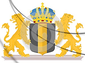 3D Medemblik coat of arms North Holland province, Netherlands.
