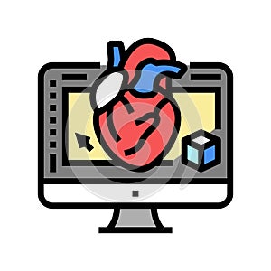3d in medical color icon vector illustration