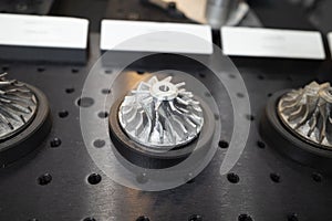 3D metal printer printing turbine