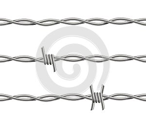 3D metal wire with barbs and spikes set, barbwire for prison fence, steel border