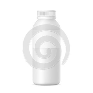 3d mockup of plastic milk, tea, juice, vitamin, pills, yogurt, drink, detergent, shampoo bottle
