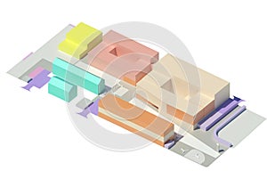 3D model of building complex