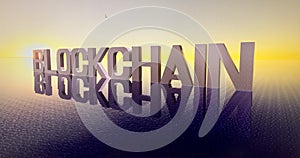 3D MODEL ILLUSTRATION OF BLOCKCHAIN