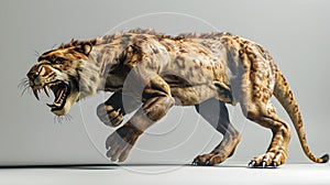 3D Model of a Large Lioness Predator and a Tiger in Paleolithic Style