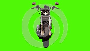 3d model of a motorcycle in a dark studio