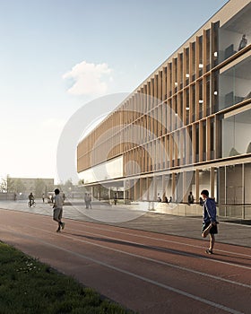 3D model of new school building