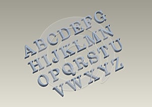 3d model  perspective geometry  axonometry  alphabet