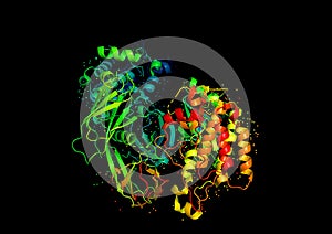 3D model of a protein molecule