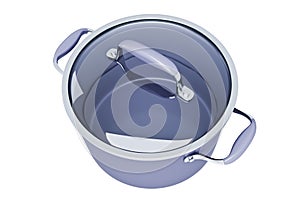 3d model of a saucepan with a glass lid