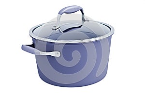 3d model of a saucepan with a glass lid