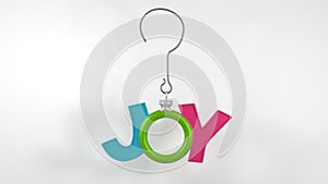 3D Modeled Joy Christmas Ornament Full