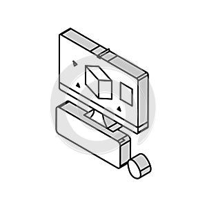 3d modeling isometric icon vector illustration