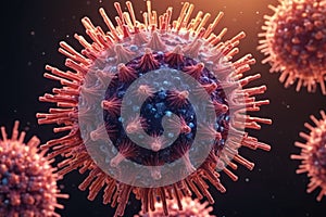 3d modell of virus organism