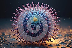 3d modell of virus organism