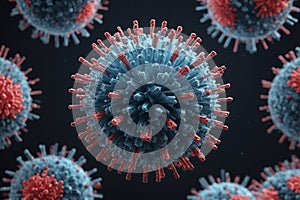 3d modell of virus organism