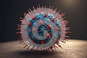 3d modell of virus organism