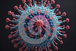 3d modell of virus organism