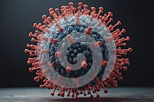 3d modell of virus organism