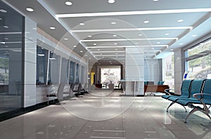 3d modern business hall