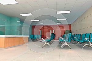 3d modern business hall