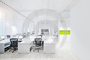 3d modern office space interior render