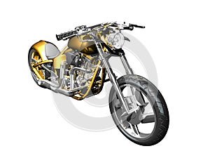 3D Motorcycle front side view