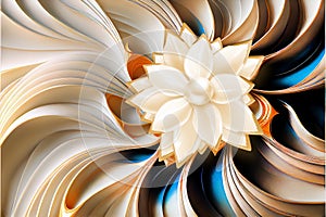 3d mural wallpaper decoration Abstract fractal fantastic flower background