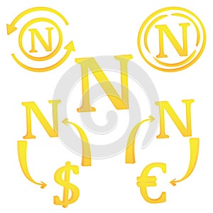 3D Namecoin internet virtual cryptocurrency symbol icon