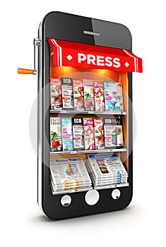 3d newsstand smartphone