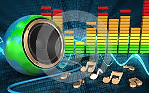 3d notes audio spectrum