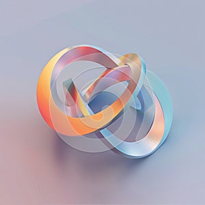 3d object. A conceptual logo. 3d rendering