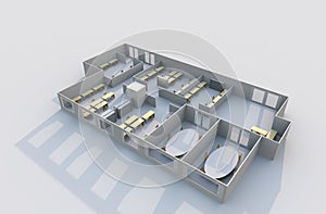 3D Office Plan