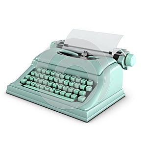 3d Old typwriter