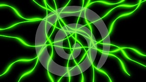 3d Optical geometric effect curved line abstract laser rays neon glow dynamic element.