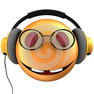 3d orange emoticon smile