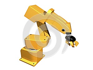 3D Orange robotic arm