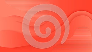 3d orange vector abstract background curve waves with straight line
