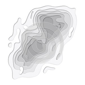 3D papercut layers texture background of paper cut vector art website template