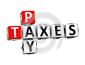 3D Pay Taxes Crossword