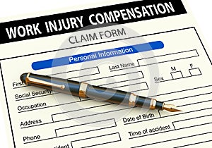 3d pen on work injury compensation claim form