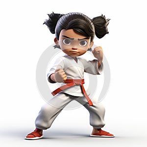 3d Penelope Karate: Playful And Dynamic 3d Character