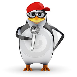 3d Penguin comedian