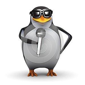 3d Penguin comedian