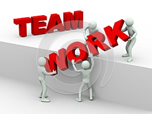 3d people - concept of team work