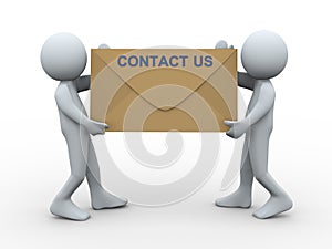 3d people contact us envelope