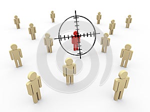 3d people customers and buyers targeting