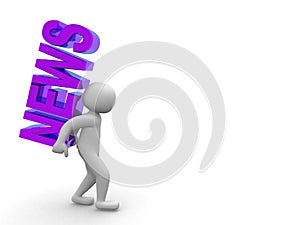 3d people word NEWS