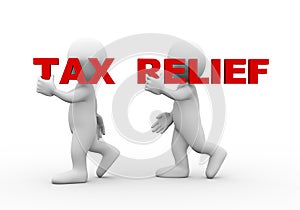 3d people word text tax relief